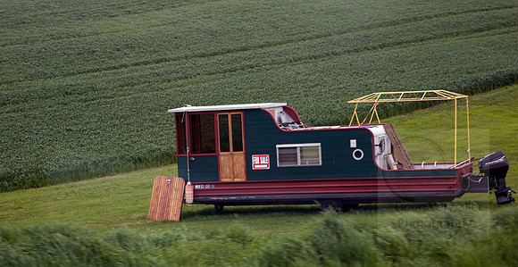 Boat on rolling hills 7900