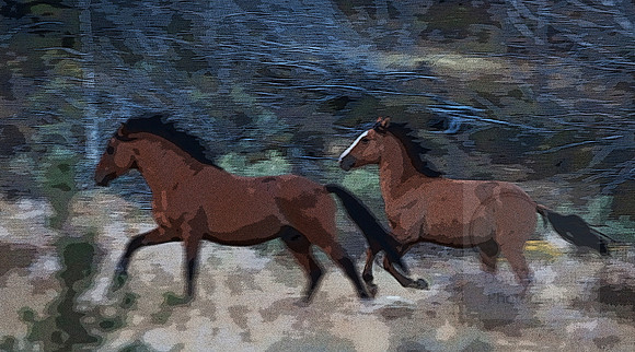Running horse_6046 color updated art